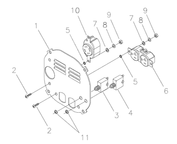 Control Panel Diagram and Parts List for BSP3200 1773-0 Briggs and Stratton Generator
